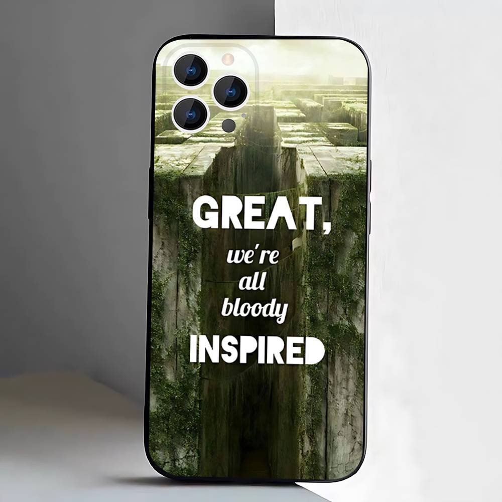 The M-Maze R-Runner Phone Case For iPhone 17,16,15,14,13,12,Pro,Max,Plus,E,SE4,Air,Mini Black Soft Box