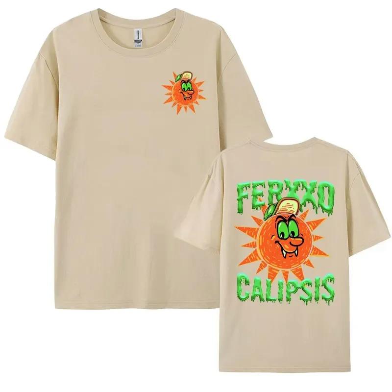 

Футболка Rapper Feid Ferxxocalipsis World Tour 2024 Мужская Женская Харадзюку Хип-хоп Стиль Футболки Летняя 100% Хлопковая Футболка Топы 4XL