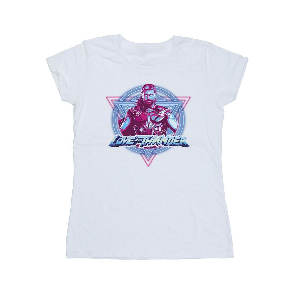 Marvel Womens/Ladies Thor Love And Thunder Neon Badge Cotton T-Shirt