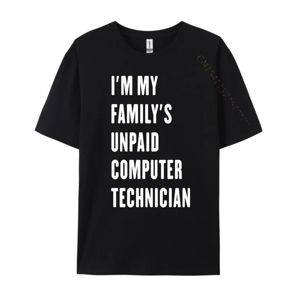 Funny Computer Technician Mens Clothing Winter Oversized T Shirt Men Oversized Character Graphic Tee Original Mens TShirts