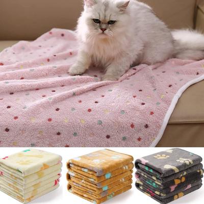 Dog Blanket Winter Autumn Warm Lightweight Soft Fluffy Coral Fleece Cat Puppy Bed Mat Pet Sleeping