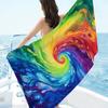 Creative Painting digital-printed polyester Superfine fiber double-sided fleece Beach vacation bath towel, beach towel