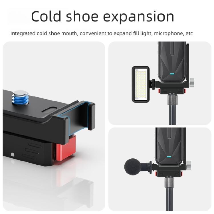 Rotatable Magnetic Camera Mount For Sports Recording Lightweight Aluminum Construction With Cold Shoe Slots