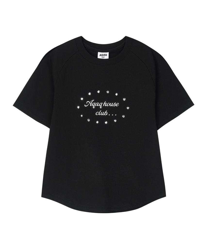 Eikyueikyuhauseukeulleob Circle House Raglan T-Shirt [Black]