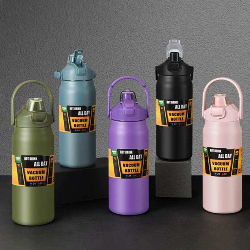 304 stainless steel vacuum bottle, Double-layer insulated kettle, Outdoor portable sports kettle, Large capacity space kettle