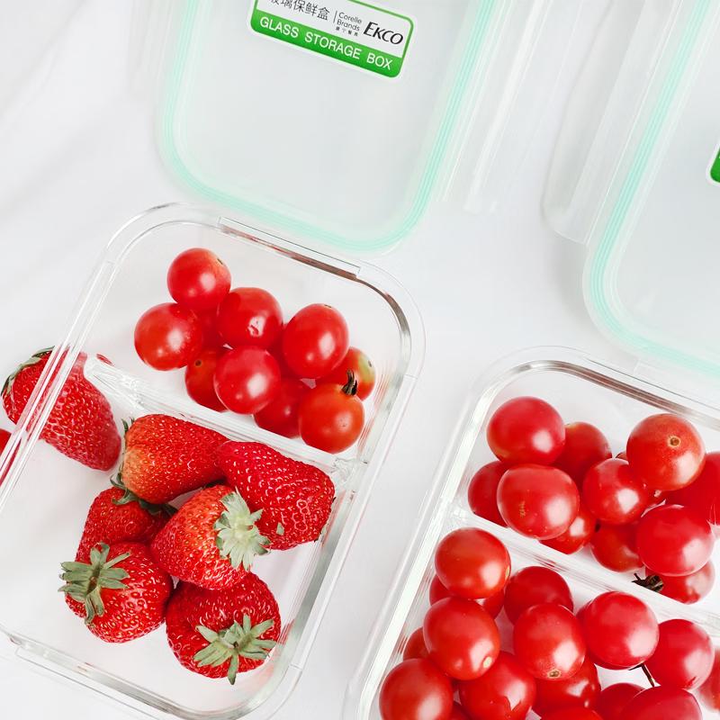 EKCO Corning 2-Piece Glass Food Storage Container Set (650ML/740ML)