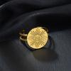 High Quality Golden Stainless Steel Women Rings Retro Eye Jewelry Adjustable Rings Couple Bridal Party Event Wedding Occasion RingsVintage Finger Ring