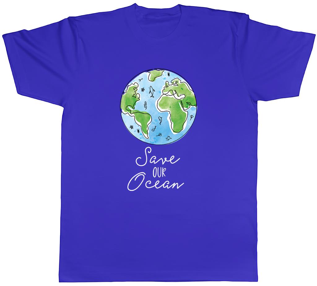Save Our Ocean Globe World Sea Life Protection Unisexs TShirt Tee Gift Top