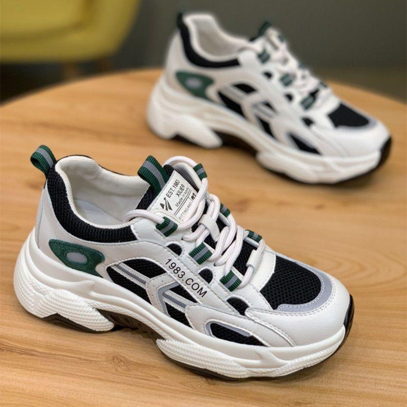 Daddy shoes women's 2025 spring and autumn new muffin single shoes fashionable and comfortable thick sole inner height increase casual little white s