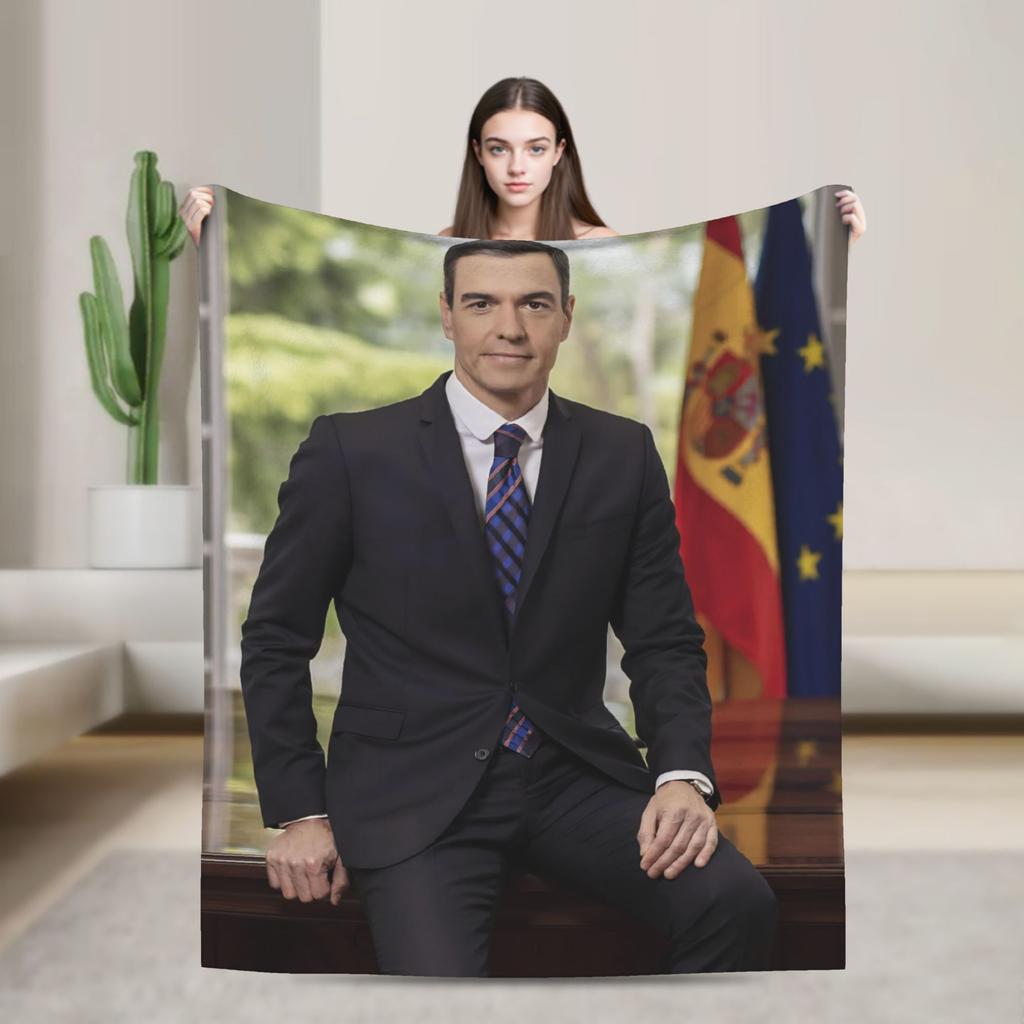 Pedro Sanchez Spain PSOE Blanket Quality Warm Soft  Bedding Throws Winter Picnic Couch Chair Sofa Bed Fashion Bedspread
