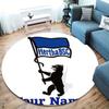 Hertha BSC Custom Name Round Area Rug,Carpet Rug for Living Room Bedroom Sofa Playroom Decor,Non-slip Floor Mat