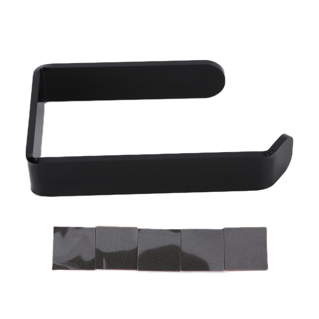 Tissue Holder Punch Free Wall Mounted Acrylic Roll Paper Hanger for Bathroom KitchenWhite