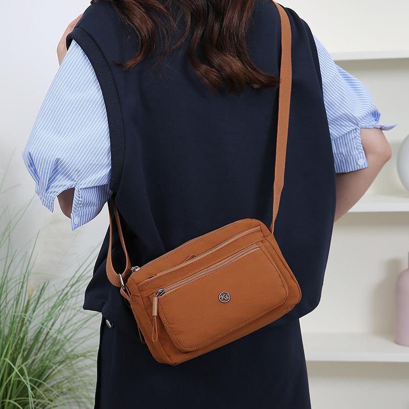Nylon Small Square Bag Women's Shoulder Crossbody Bag Multi-Layer Mother Bag