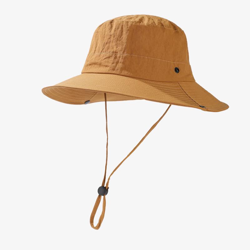 

Summer Waterproof Outdoor Fisherman Hat Men Women Sun Protection Uv Bucket Hat Neutral Mountaineering Cap Black жовтий