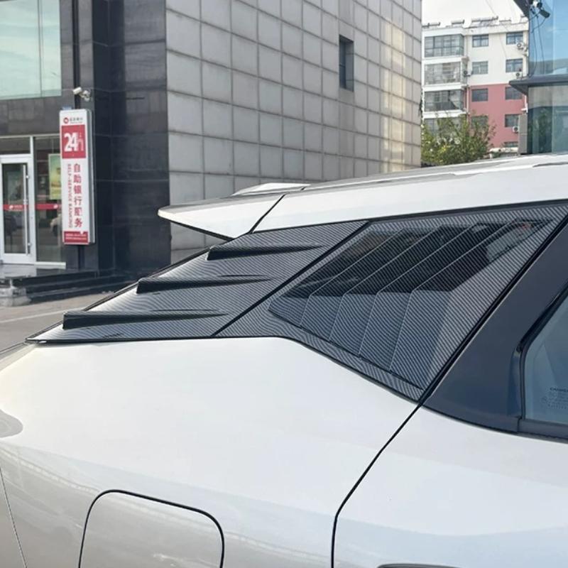 For Changan Oshan Z6 UNI-Z Rear Triangle Window Louver Trim Carbon Fiber Black Warrior Styling Rear Side Spoiler Trim