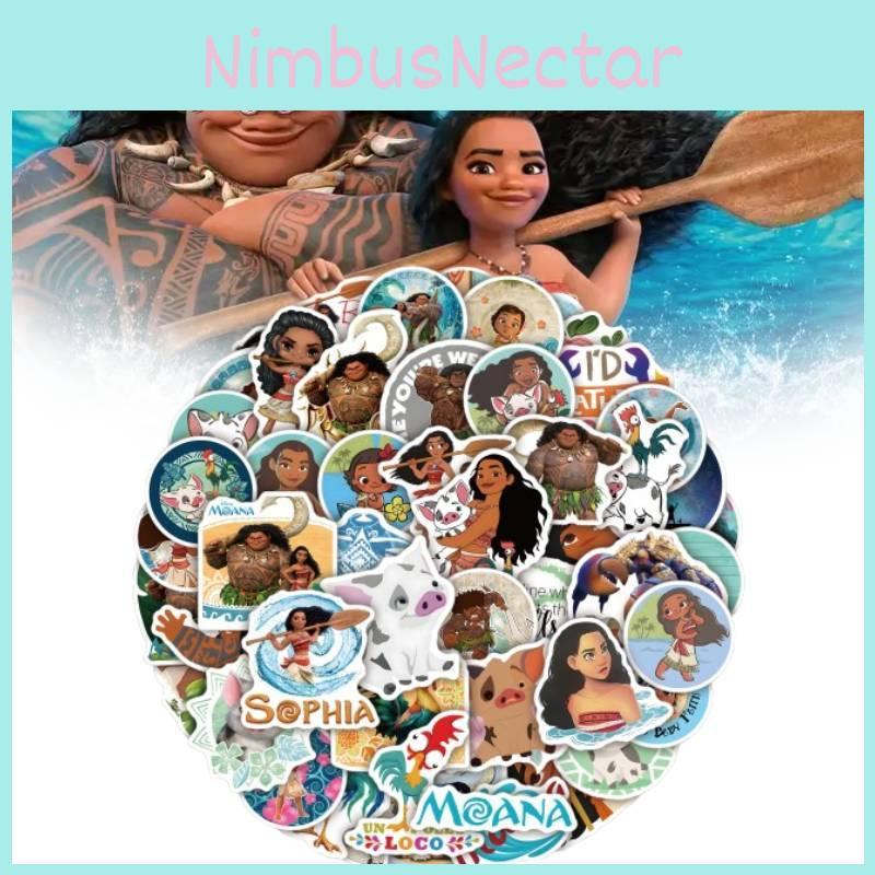 Moana Cartoon 50pcs Paster Decorative Water Bottle Waterproof Gifts Sticker