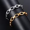 Geometric Stainless Steel Handmade Bracelet Link Hand Hexagon Chain for Women Men Punk Rock Boy Wristband Anklets Metal Jewelry