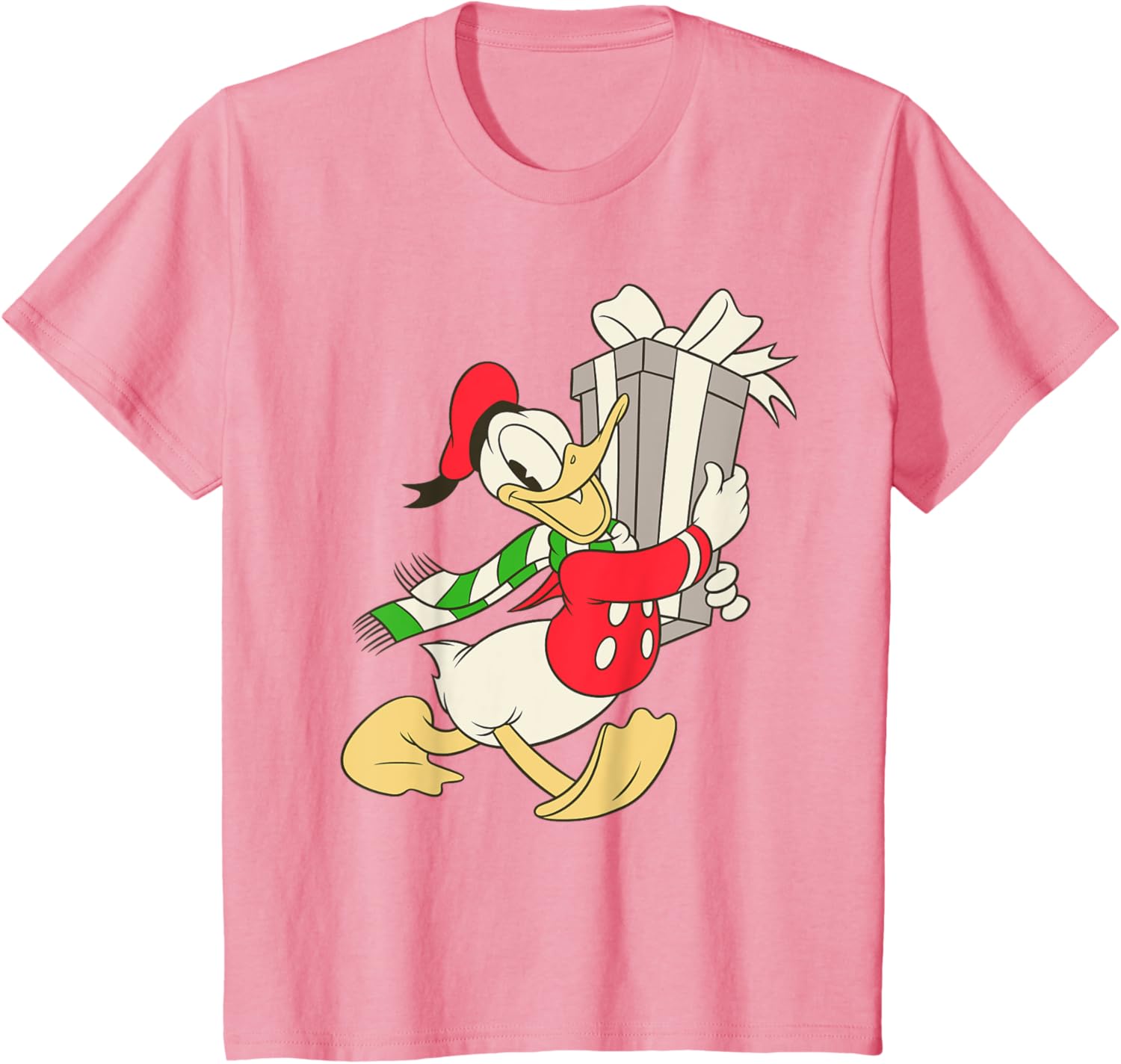 Hot Fashion Disney Vintage Donald Duck with Holiday Present T-Shirt S-4XL Four Seasons XXL
