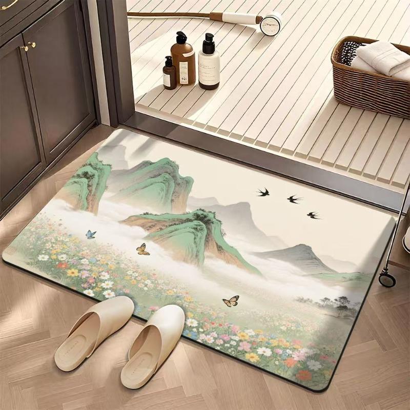 Bathroom absorbent diatom mud toilet non-slip doormat toilet toilet floor mat toilet