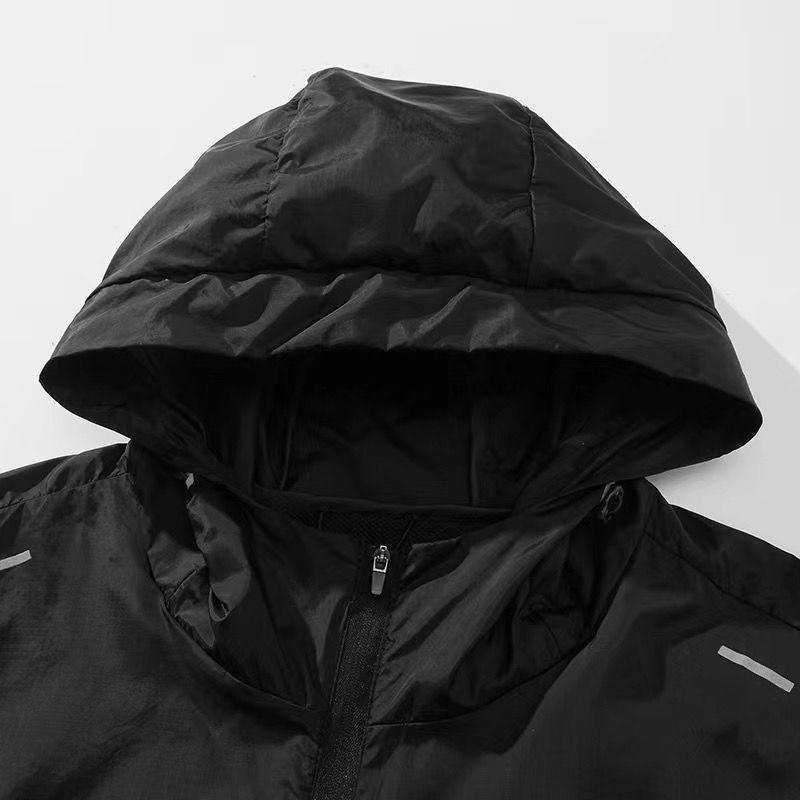 Schnelltrocknende Windjacke mit Kapuze für Herren: Vielseitige Sonnenschutzjacke für Outdoor & Fitness