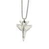 Hip Hop Fighter Jet Airplane Pendant Necklace - Commemorative Jewelry Gift