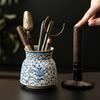 Tang Feng Tea Ceremony Six Gentlemen Set Kung Fu Tea Accories Clete Home High End Bla Ebony 6 Gentlemen Yu Kiln Tea Tube