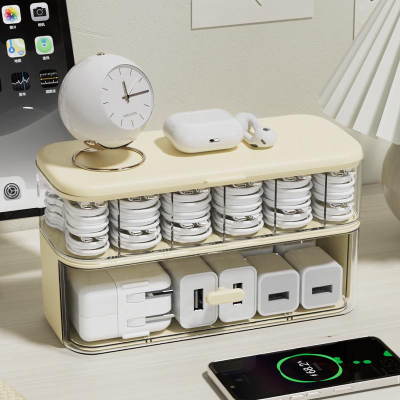 

Travel Cable Organizer: Convenient Storage Box for Computer, Phone Chargers, and Power Cords