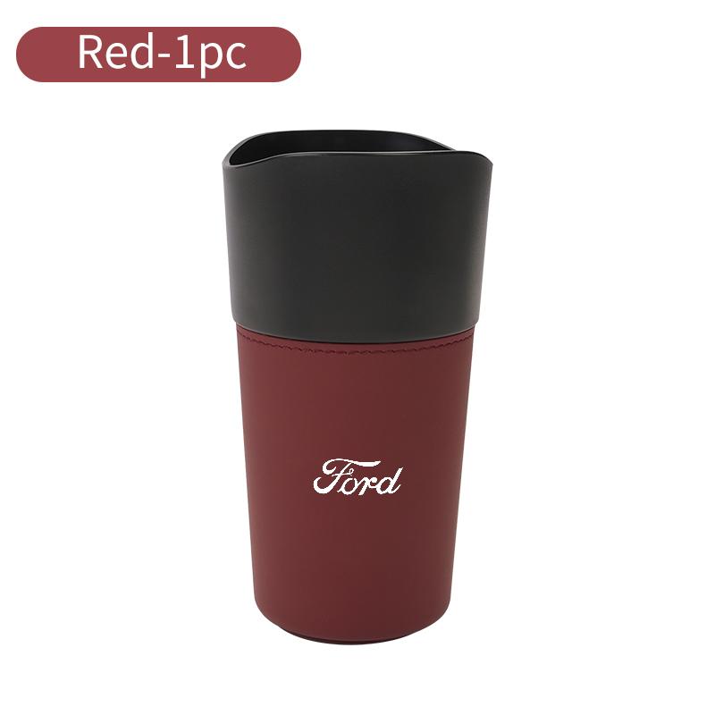 Durable Car Trash Can Leather Waterproof Auto Storage Bin Organizer For Ford Escort KA Flex Everest KA Expedition Falcon Fusion