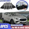 For MG ZS ZS11 ZX ZST VS EV 2018~2024 MK1 1th 8PCS Window Trim Covers B C Pillar Stickers Column Protection Film Car Accessories