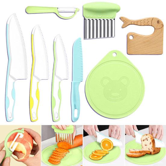 

8Pcs Kid s Plastic Lightweight Fruit Cutter Set Safe Tools Versatile Kitchen for Cutter Toys Kids Accessories