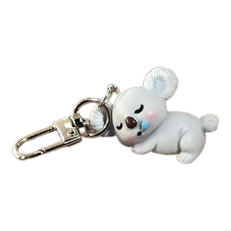 Cute 3D Otter Koala Flamingo Animal Keychains Key Ring For Women Men Cartoon Creative Pet Pendant Bag Box Car Holder Accessories