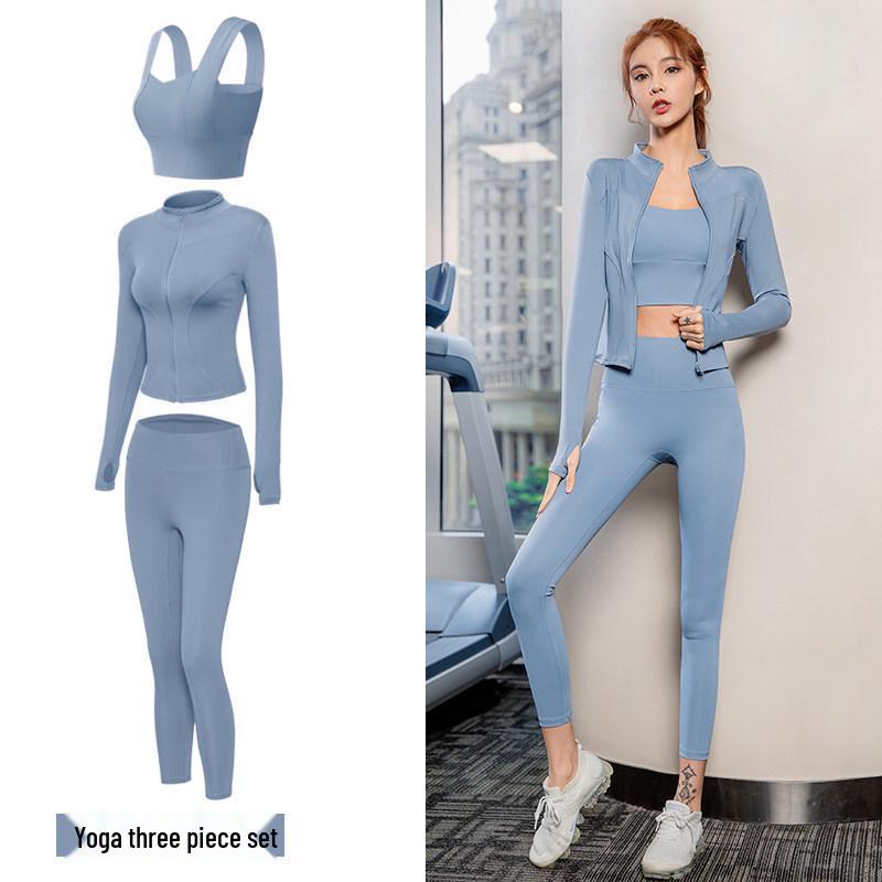 Women s Quick-Dry Yoga Set: Stand Collar Vest, Long Pants, Jacket, Slim-Fit Sportswear XXL