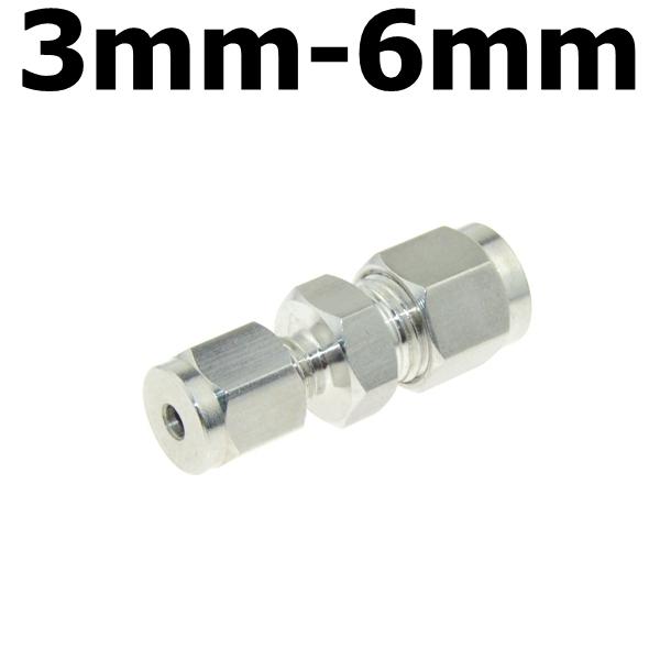 Compressor Fitting Reducer Union 1/8" 1/4" 1/2" 6mm 8mm 10mm 12mm OD Pipe Ferrule Tube Coupler Connector Stainless Steel 304