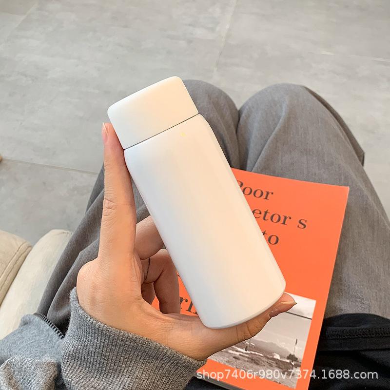 Frosted Mini Thermos Cup For Women, Small And Portable With Tea Compartment, Simple Small-Capacity Water Cup, Portable Pocket Cup