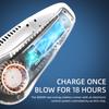 3000mA Portable Mini Hanging Neck Fan Bladeless Neckband Fan Digital Display Power Air Cooler USB Rechargeable Electric Fans