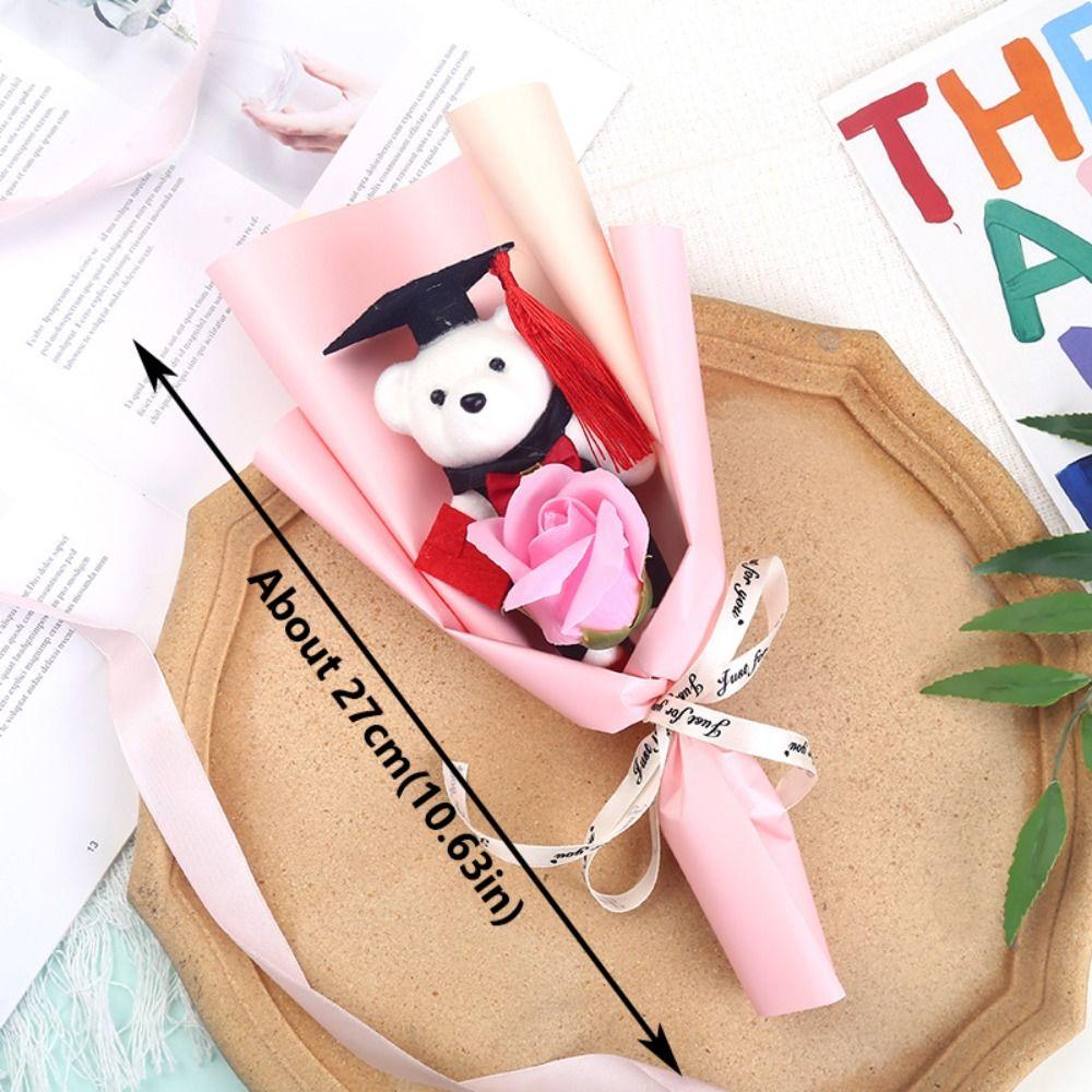 Oszałamiający Bukiet Niedźwiedzia na Ukończenie Szkoły Prezent Bukiet Doktora Niedźwiedzia Nowa Kreskówka Uroczy Niedźwiedź Dzień Nauczyciela