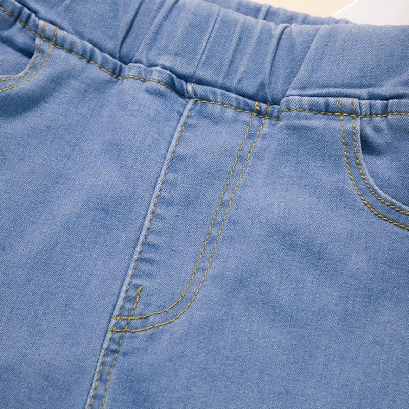 Jaro a podzim Ženy Džíny Dámské Tužka Elastické Plus Velikost Basic Modré Kalhoty s vysokým pasem Džínové kalhoty