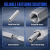 5pcs Coarse Hex Coupling Nuts Durable Studding Fasteners  For Construction Hardware