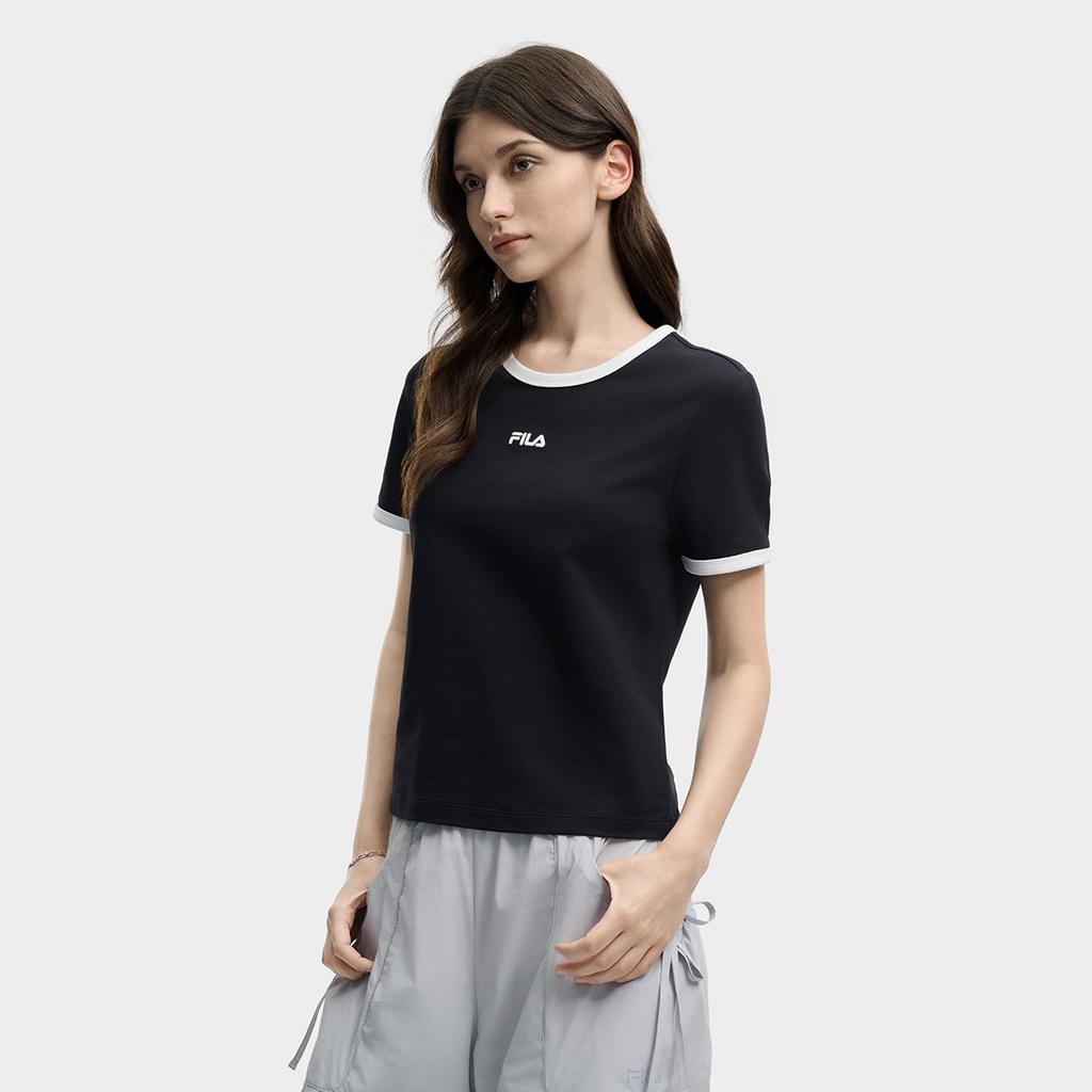Fila Original Slim Fit Round Neck Pullover Short Sleeve T-Shirt Women Tops F11W629110F-BK