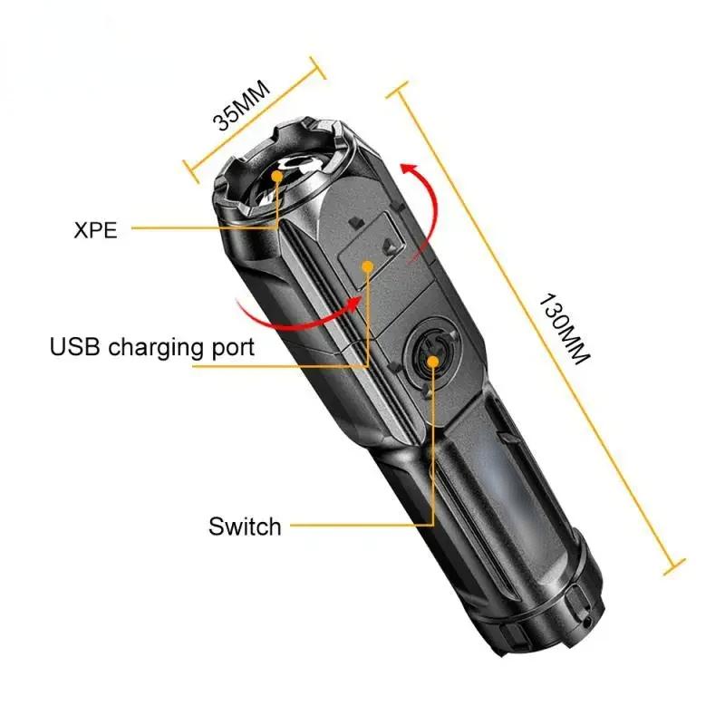 Powerful LED Flashlight Rechargeable USB 18650 Waterproof Zoom Fishing Hunting 1000 Lumens Tactical Flashlight LED Flashlight
