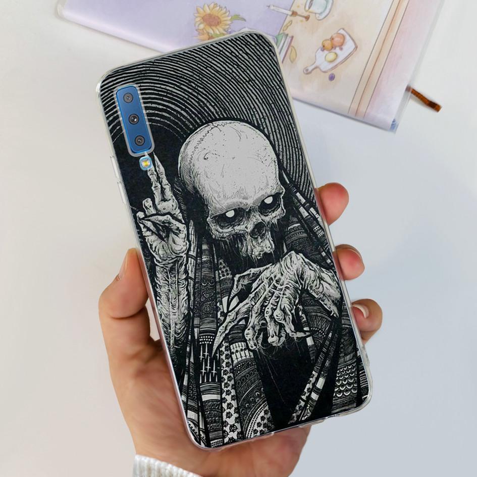 Silicone Cover For Samsung Galaxy A7 2018 Case A750 A750F Case Clear TPU Fashion Phone Case For Samsung A 7 2018 SM-A750F Fundas