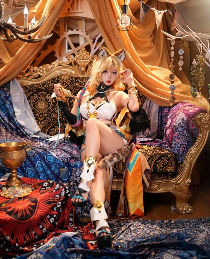 NOKIJP Shironen Wig, Genshin Impact Cosplay, Heat-Resistant, Smooth, Easy To Style, Genshin Impact Hatchet, Shironen, Soul-Forging Flame