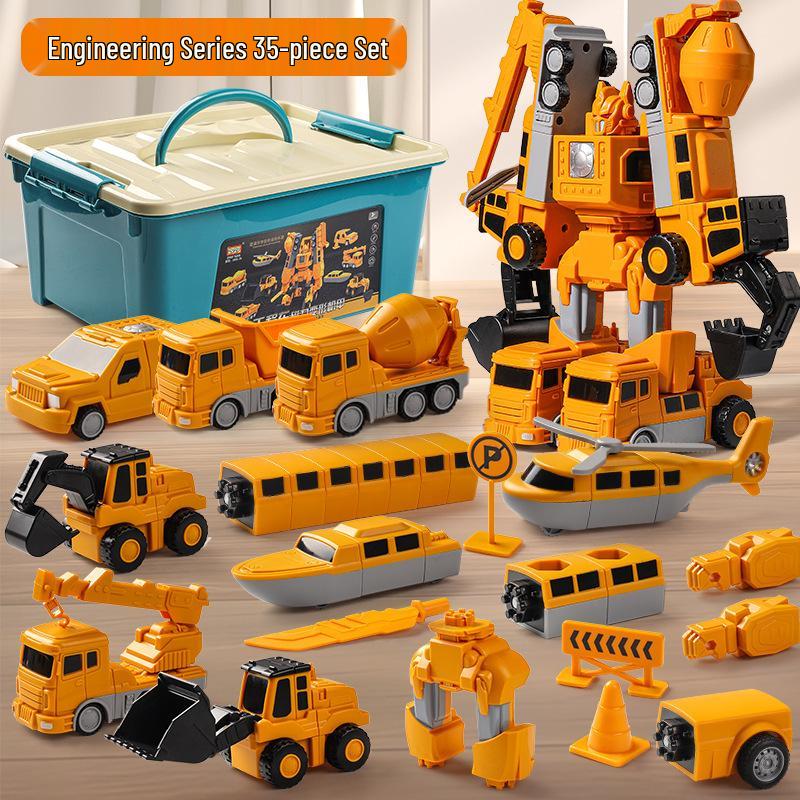Magnetic Engineering Vehicle & Robot Toy Building Set for Kids