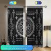 2-Panels Array Symbol Divination Design Curtains - Heat-insulating   Suitable for Decorating Curtains in Various Rooms