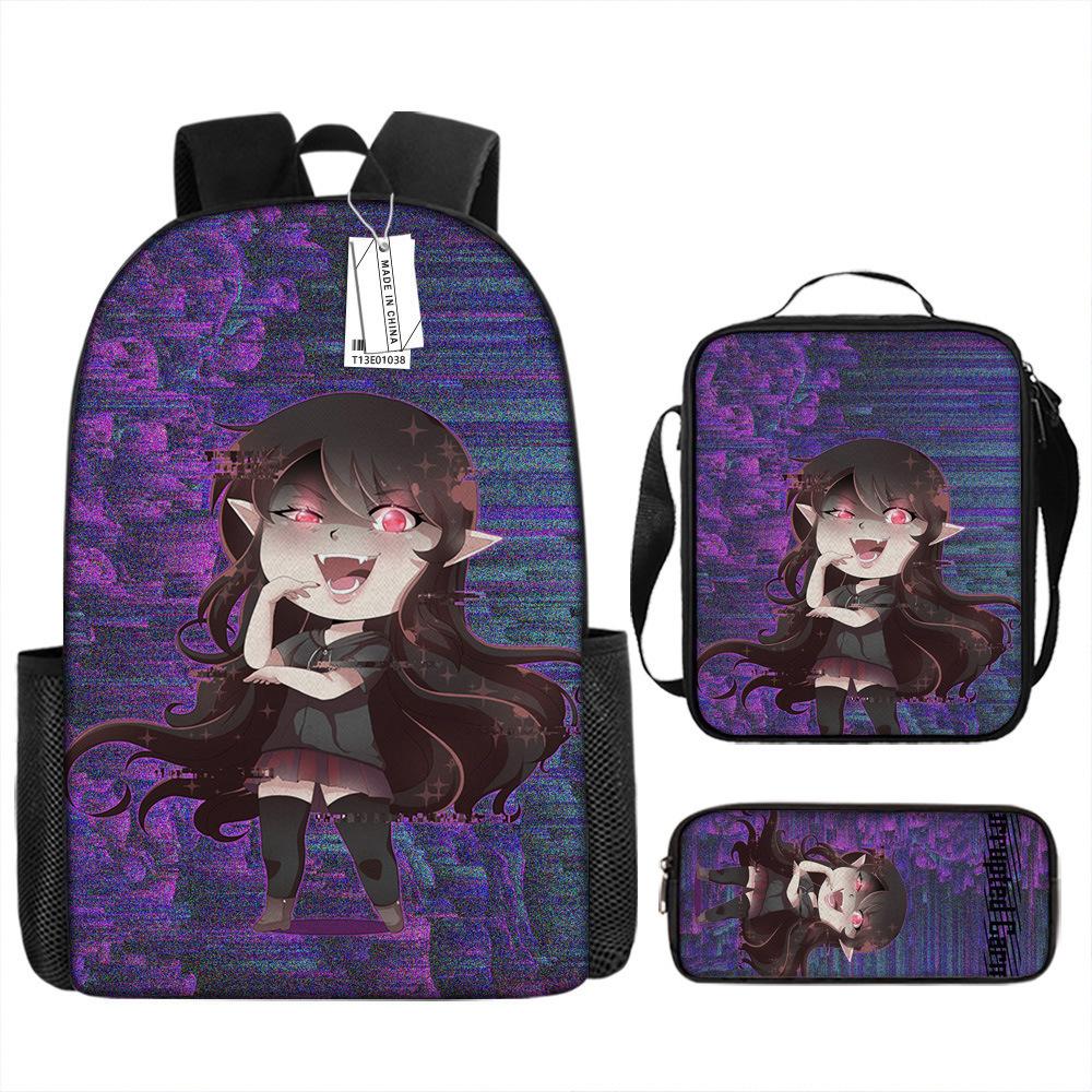 Luxury Novelty Peculiar Cool Anime Cartoon 3D Print 3pcs/Set pupil School Bags Laptop Daypack Backpack Lunch bag Pencil Case