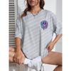 Lustiges Smiley-Gesicht Aufdruck Damen T-Shirt Street Casual T-Shirt Mode Weiche Kleidung Hip Hop Atmungsaktive T-Shirts Damen