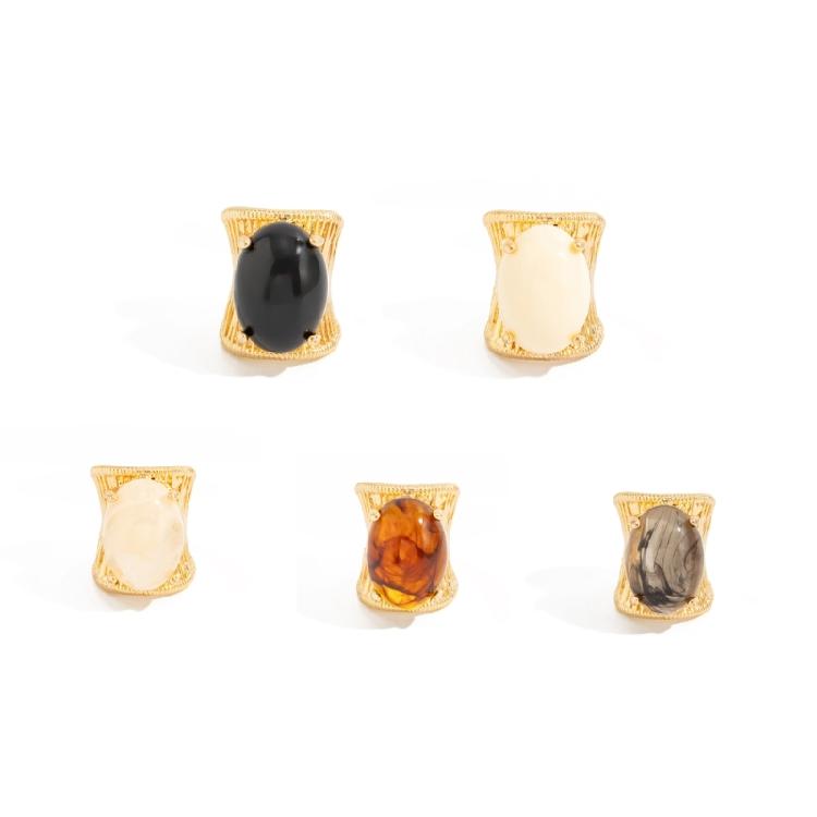Contemporary Fashion Adjustable Ring Featuring Gradient Effect For Exaggerated Look And Comfort Fit In Modern Style