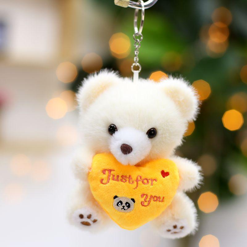 Cute Little Rabbit Pendant Plush Toy Teddy Bear Doll Bag Hanging Keychain Grab Machine Doll Goods