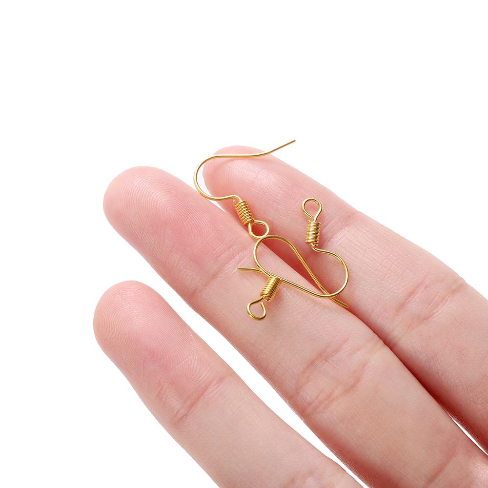 100Pcs Multicolor Metal Simple Earing Hook Earing Clasp Connector For DIY Earwire Pendant Jewelry Making Accessories Findings