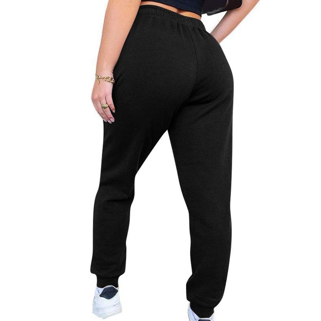 Women's Casual Pants High-waisted Belted Jogging Pants With Pockets